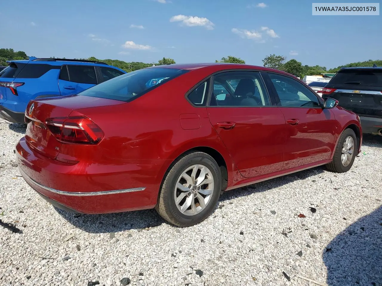 2018 Volkswagen Passat S VIN: 1VWAA7A35JC001578 Lot: 61940646