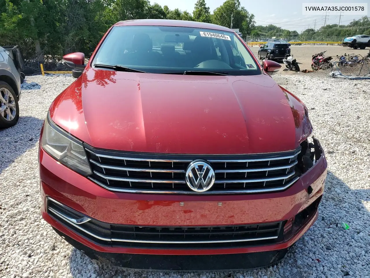 2018 Volkswagen Passat S VIN: 1VWAA7A35JC001578 Lot: 61940646