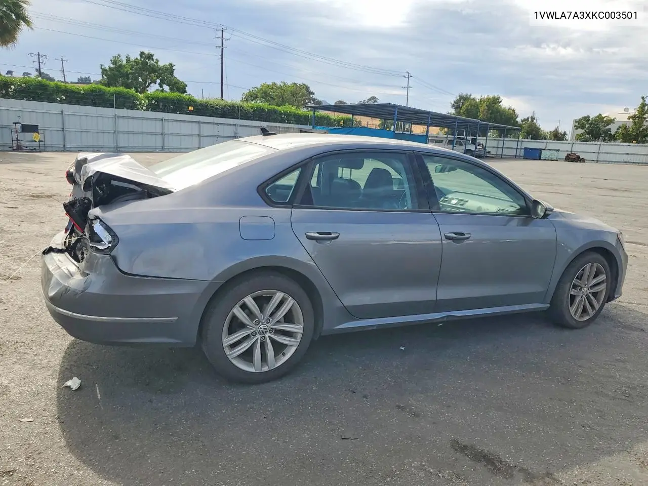 2019 Volkswagen Passat Wolfsburg VIN: 1VWLA7A3XKC003501 Lot: 60708056