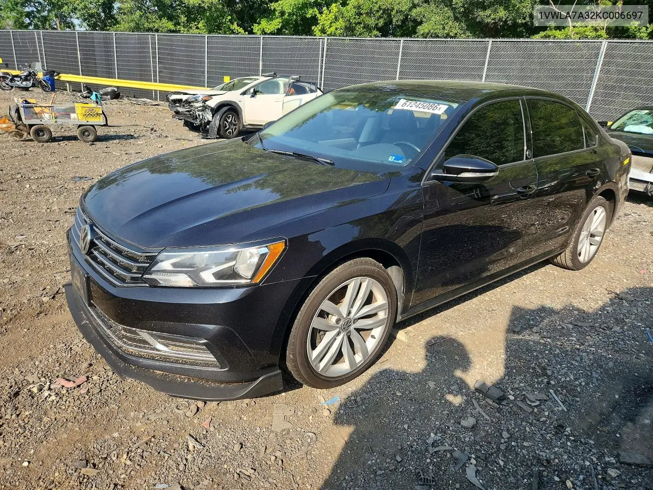2019 Volkswagen Passat Wolfsburg VIN: 1VWLA7A32KC006697 Lot: 61245086