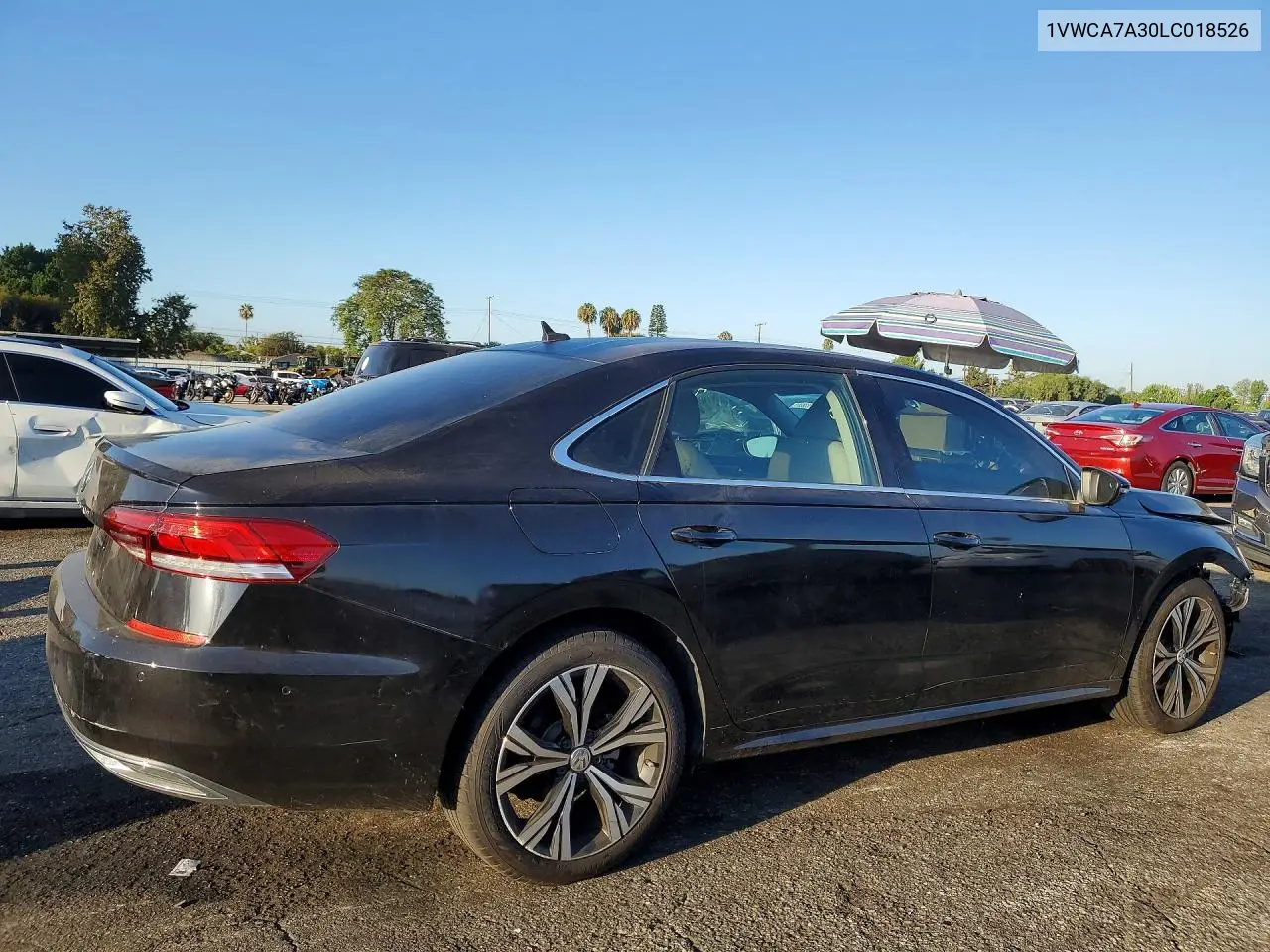 2020 Volkswagen Passat Sel VIN: 1VWCA7A30LC018526 Lot: 60844326