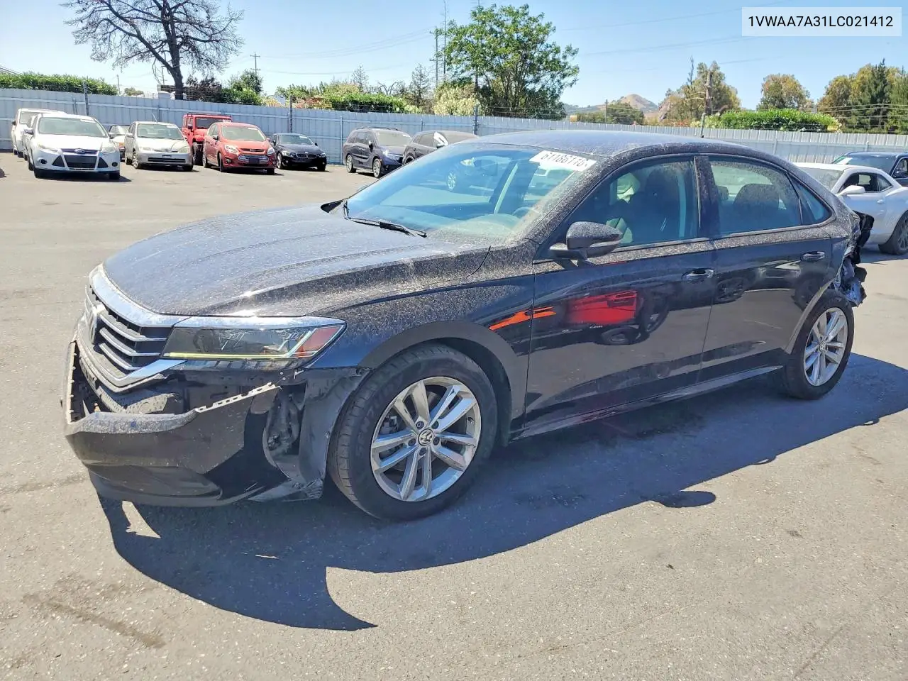 2020 Volkswagen Passat S VIN: 1VWAA7A31LC021412 Lot: 61186116