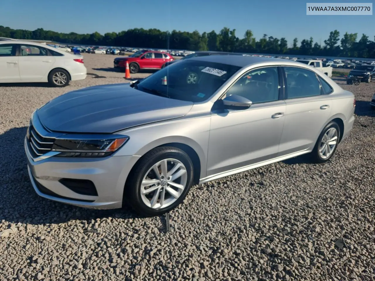 2021 Volkswagen Passat S VIN: 1VWAA7A3XMC007770 Lot: 56251146