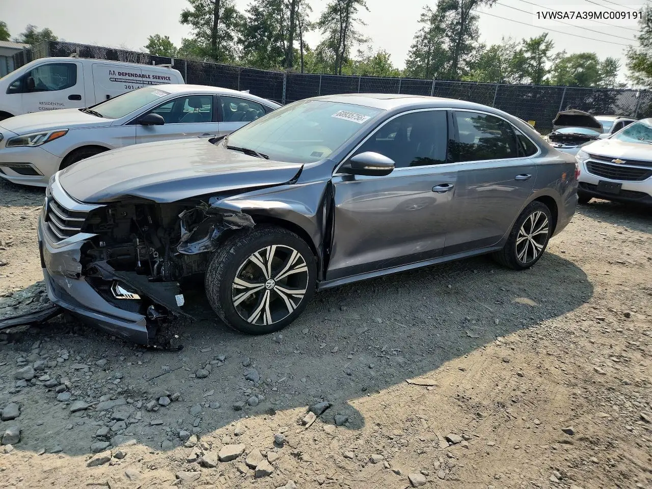 2021 Volkswagen Passat Se VIN: 1VWSA7A39MC009191 Lot: 60935756