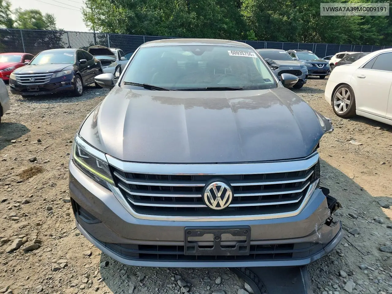 2021 Volkswagen Passat Se VIN: 1VWSA7A39MC009191 Lot: 60935756