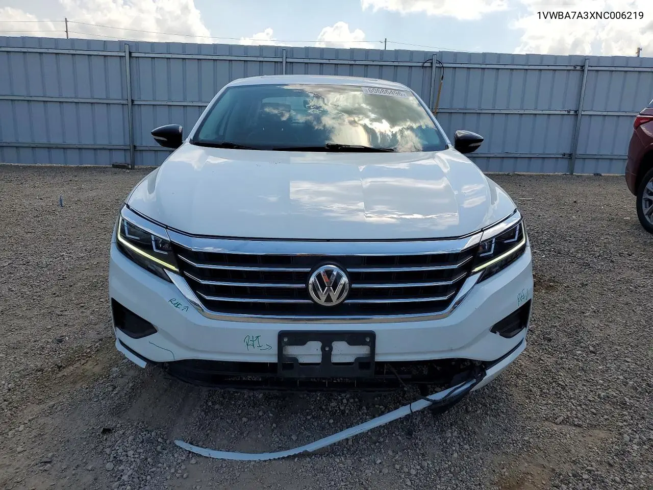 2022 Volkswagen Passat Limited Edition VIN: 1VWBA7A3XNC006219 Lot: 60686496