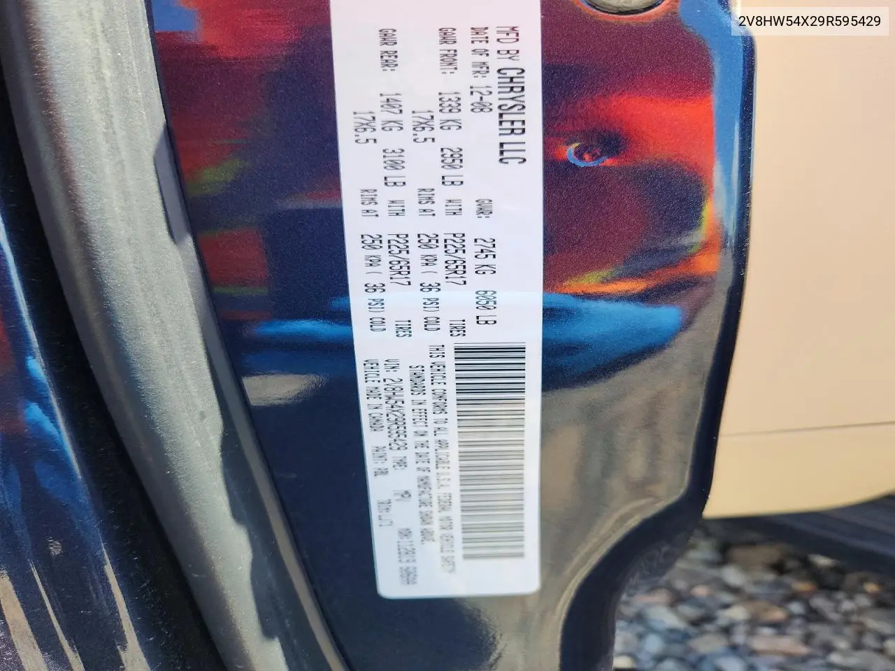 2009 Volkswagen Routan Sel VIN: 2V8HW54X29R595429 Lot: 60632726