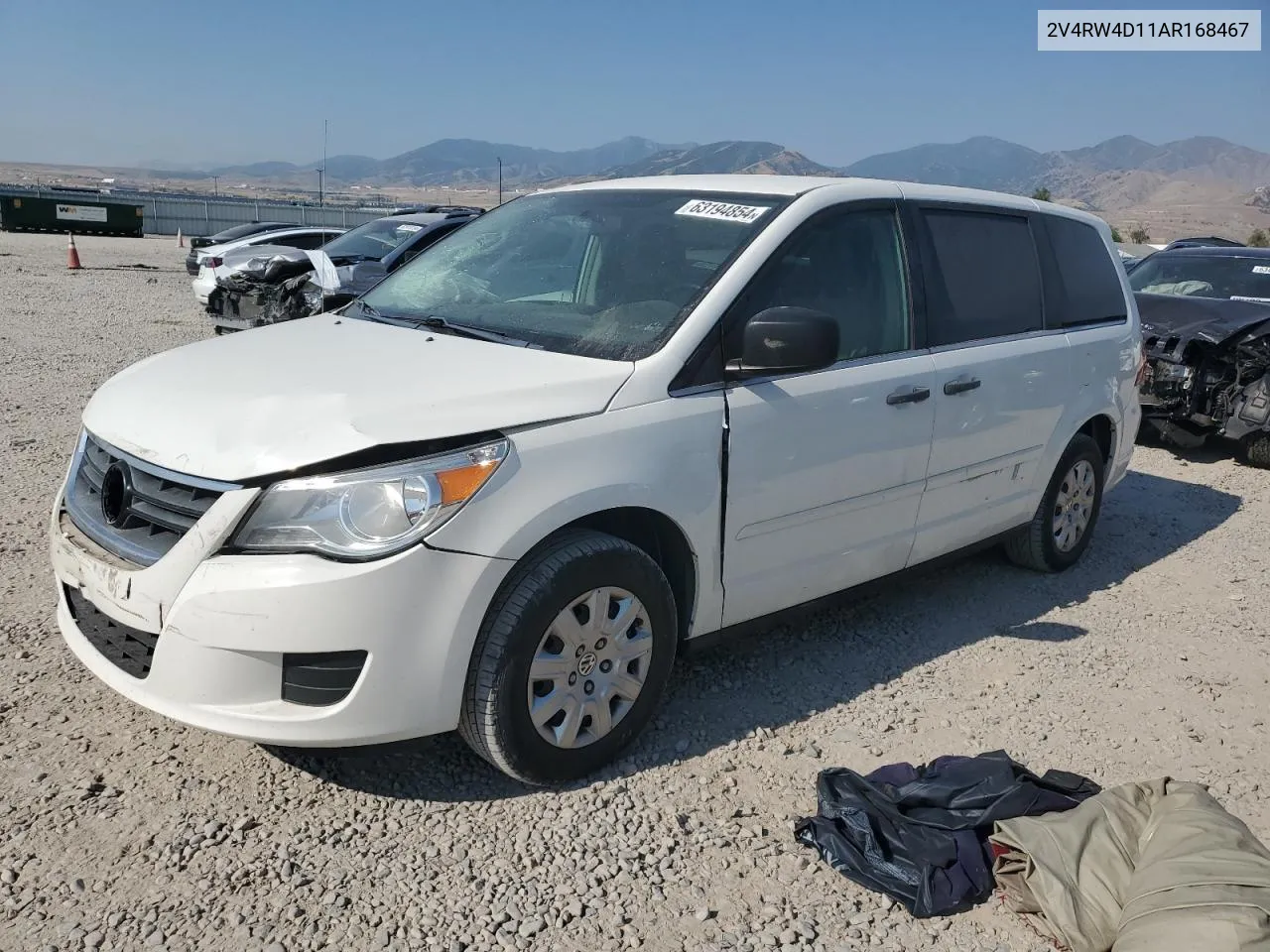 2010 Volkswagen Routan S VIN: 2V4RW4D11AR168467 Lot: 63194854