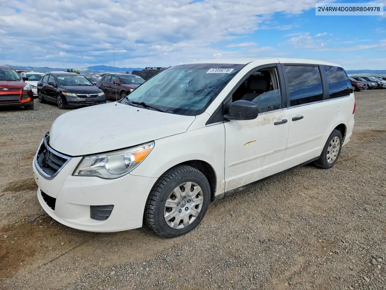 2011 Volkswagen Routan S VIN: 2V4RW4DG0BR804978 Lot: 57059276