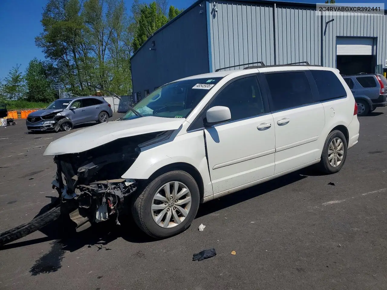 2012 Volkswagen Routan Se VIN: 2C4RVABGXCR392441 Lot: 48545936