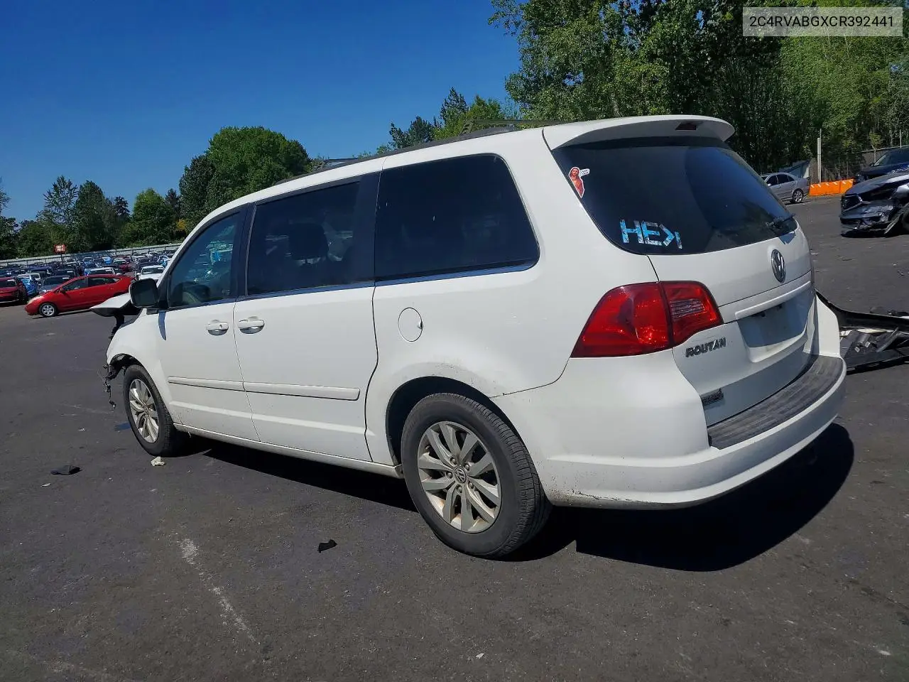 2012 Volkswagen Routan Se VIN: 2C4RVABGXCR392441 Lot: 48545936