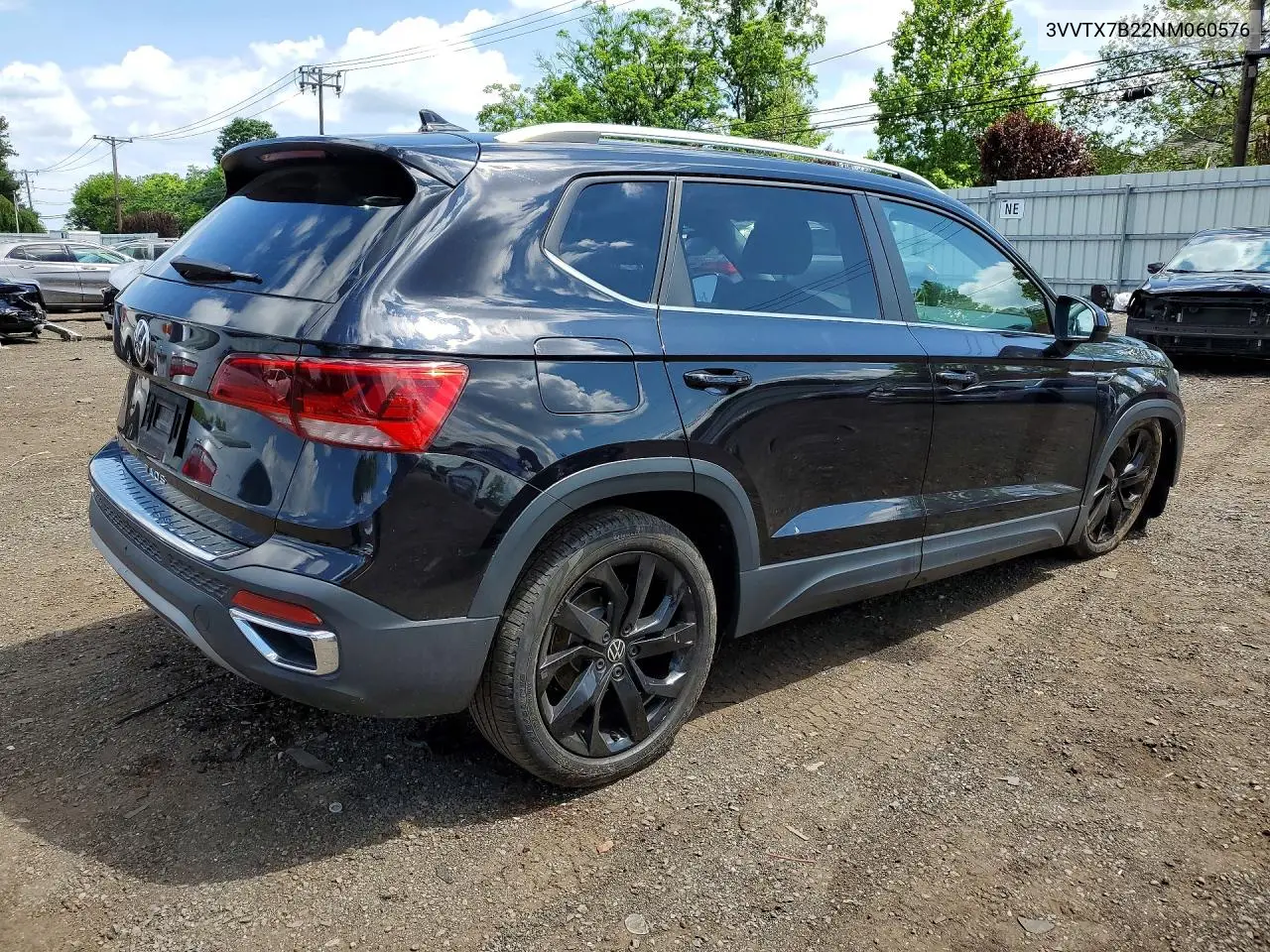 2022 Volkswagen Taos Se VIN: 3VVTX7B22NM060576 Lot: 56184796