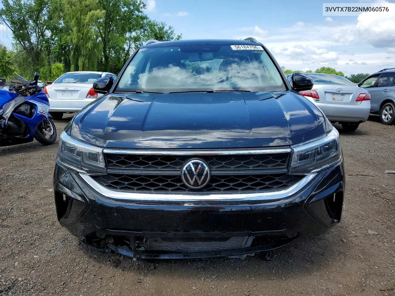 2022 Volkswagen Taos Se VIN: 3VVTX7B22NM060576 Lot: 56184796