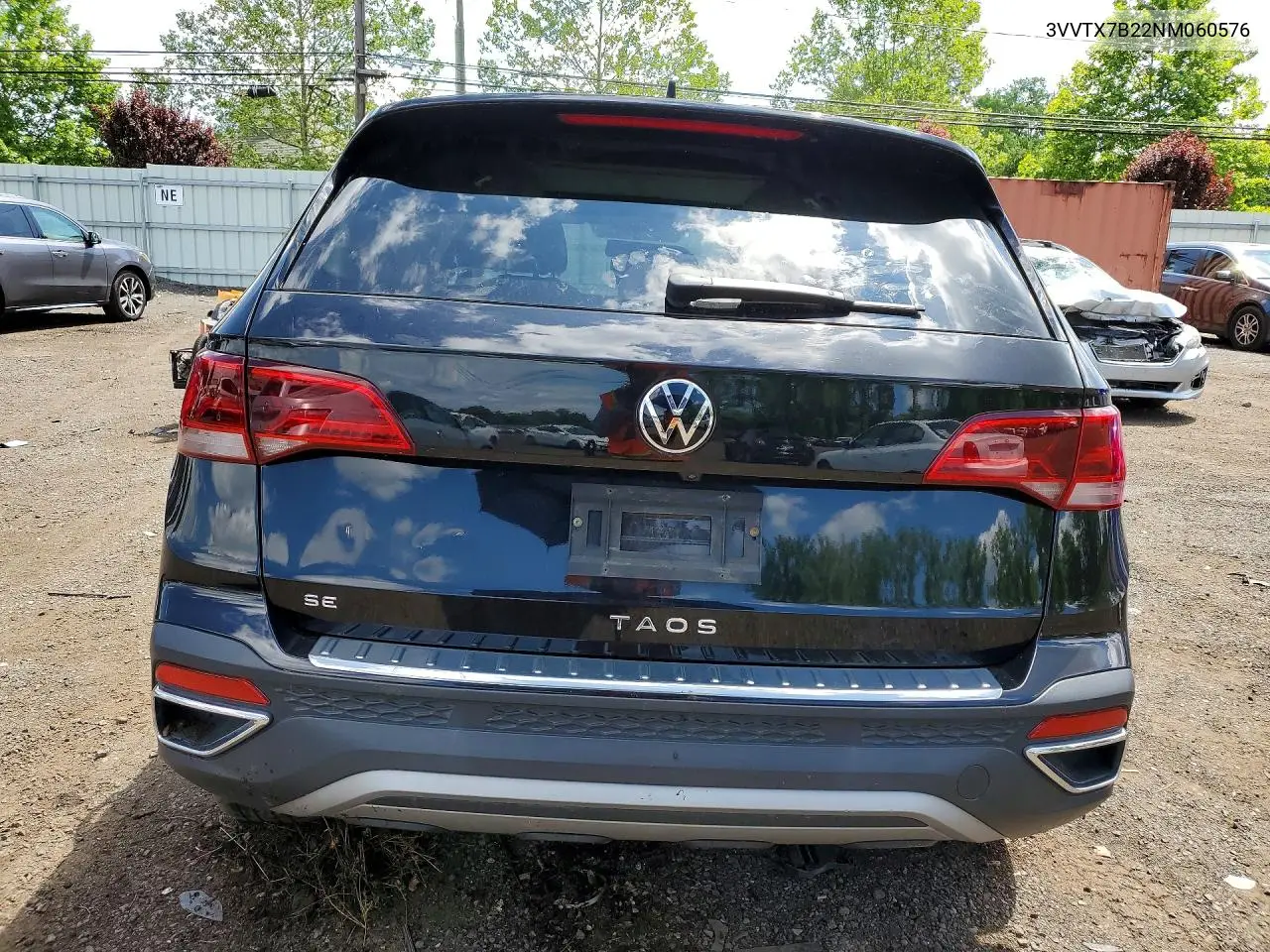 2022 Volkswagen Taos Se VIN: 3VVTX7B22NM060576 Lot: 56184796
