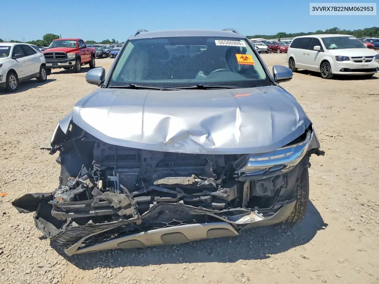 2022 Volkswagen Taos Se VIN: 3VVRX7B22NM062953 Lot: 56506906