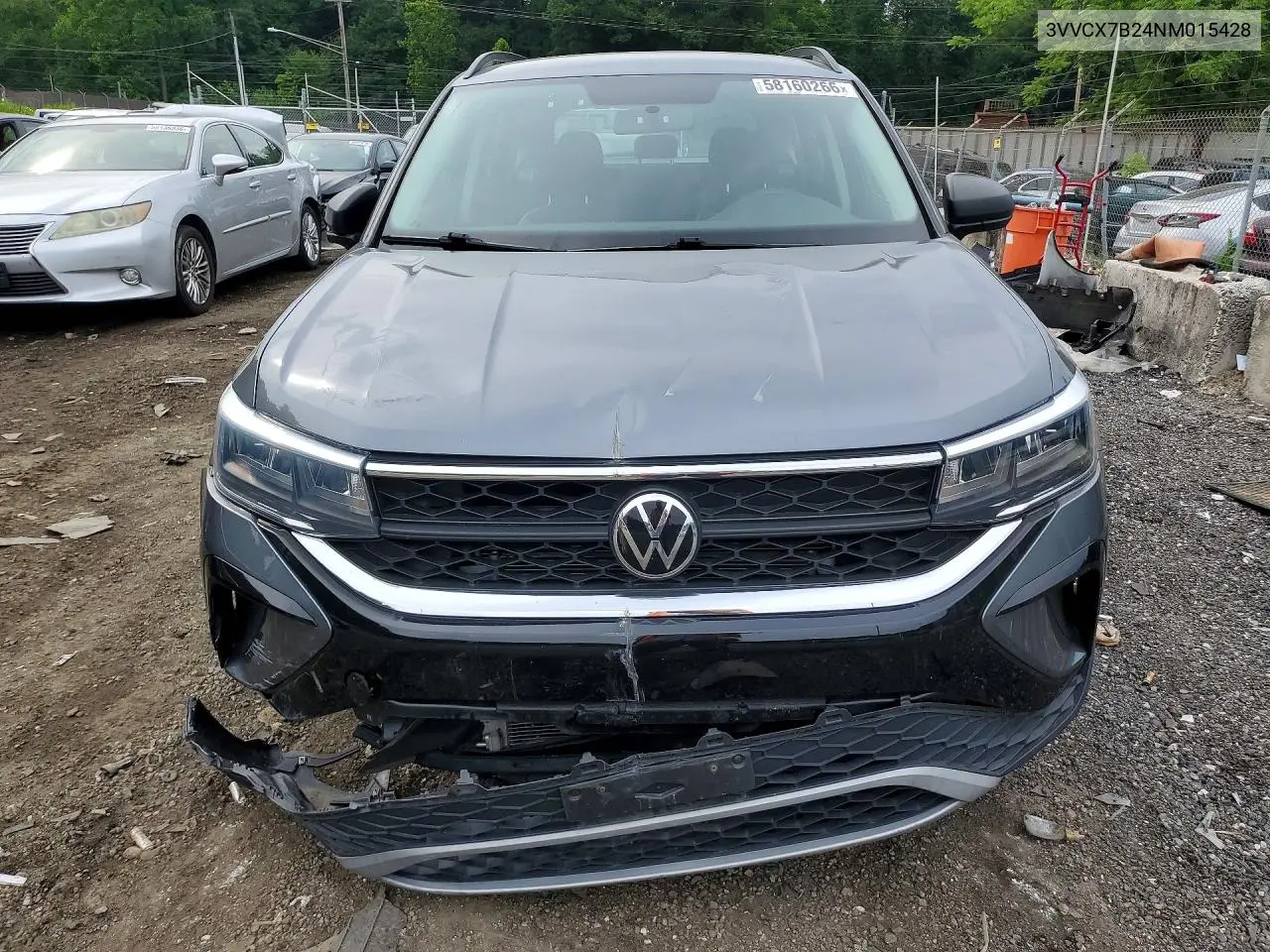 2022 Volkswagen Taos S VIN: 3VVCX7B24NM015428 Lot: 58160266