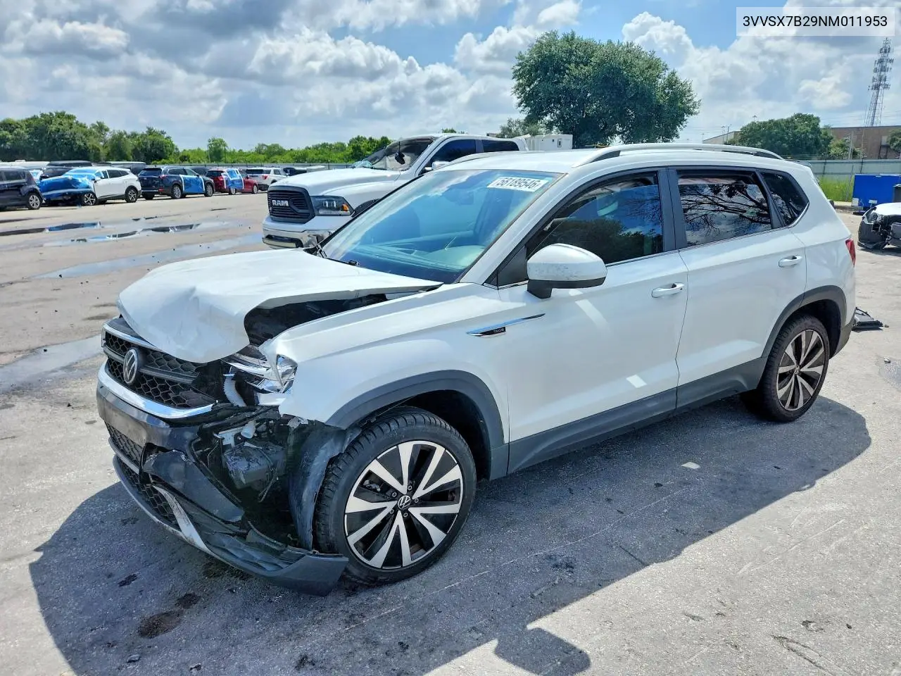 2022 Volkswagen Taos Se VIN: 3VVSX7B29NM011953 Lot: 58189546