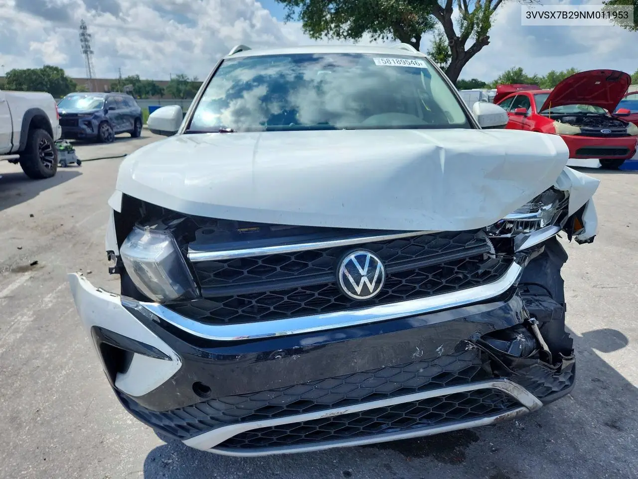 2022 Volkswagen Taos Se VIN: 3VVSX7B29NM011953 Lot: 58189546