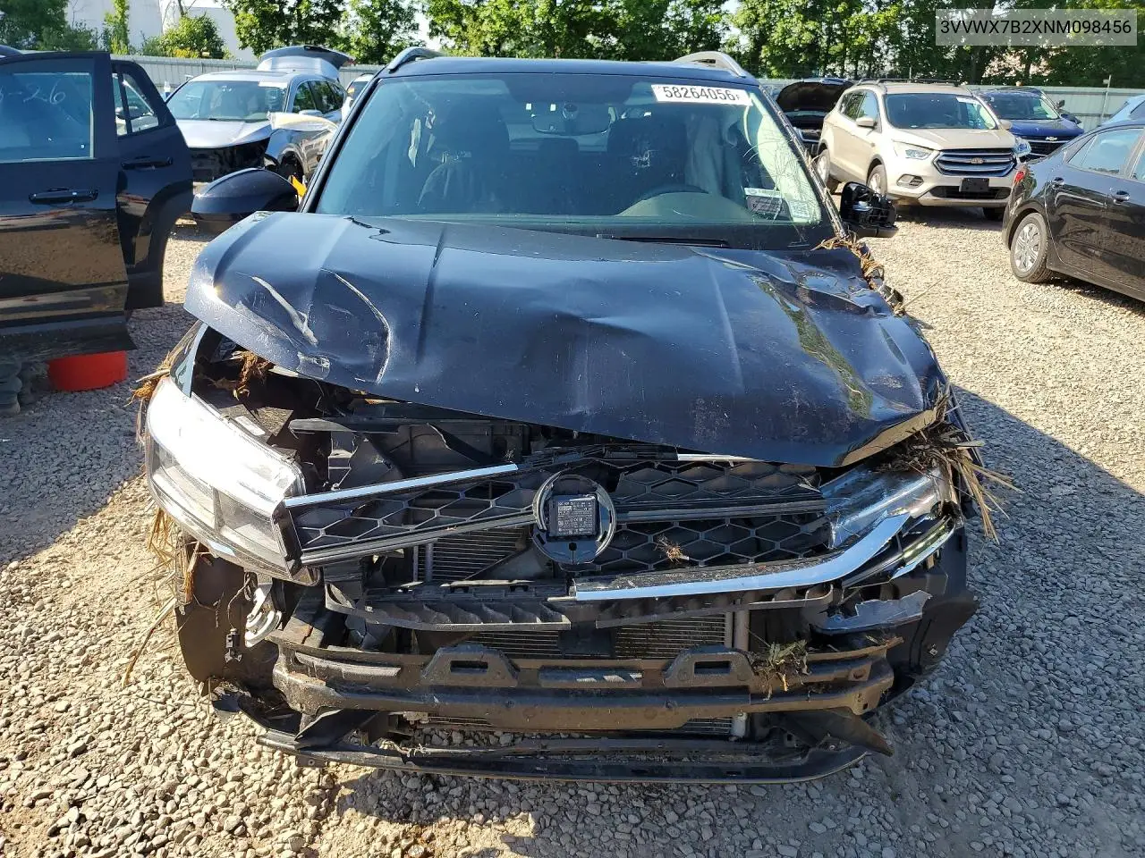 2022 Volkswagen Taos Se VIN: 3VVWX7B2XNM098456 Lot: 58264056
