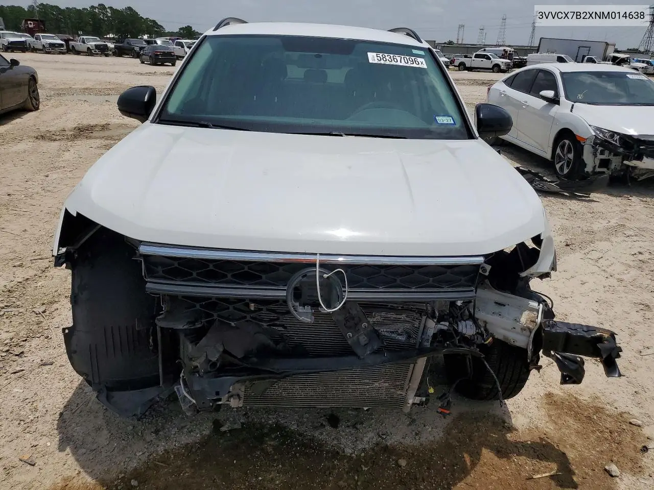 2022 Volkswagen Taos S VIN: 3VVCX7B2XNM014638 Lot: 58367096