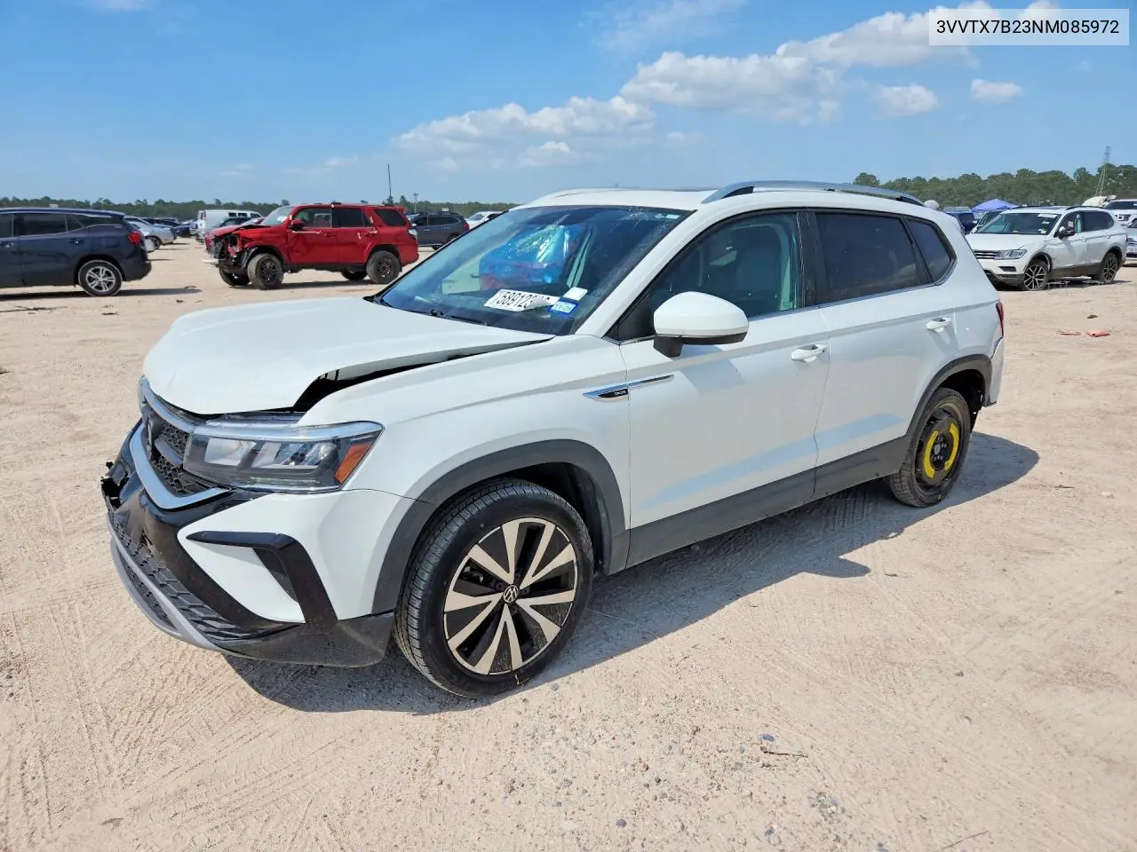 2022 Volkswagen Taos Se VIN: 3VVTX7B23NM085972 Lot: 58912386