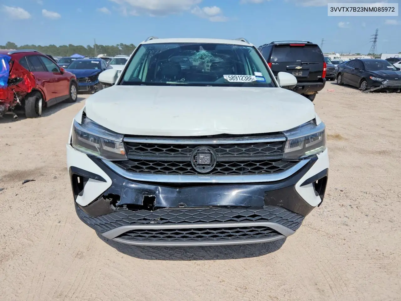 2022 Volkswagen Taos Se VIN: 3VVTX7B23NM085972 Lot: 58912386