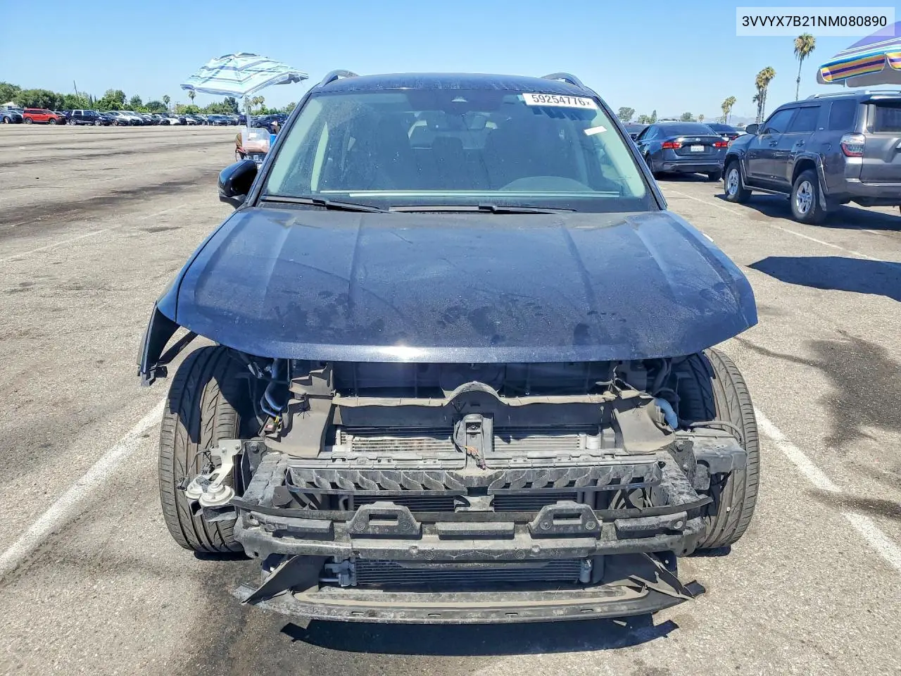 2022 Volkswagen Taos Se VIN: 3VVYX7B21NM080890 Lot: 59254776