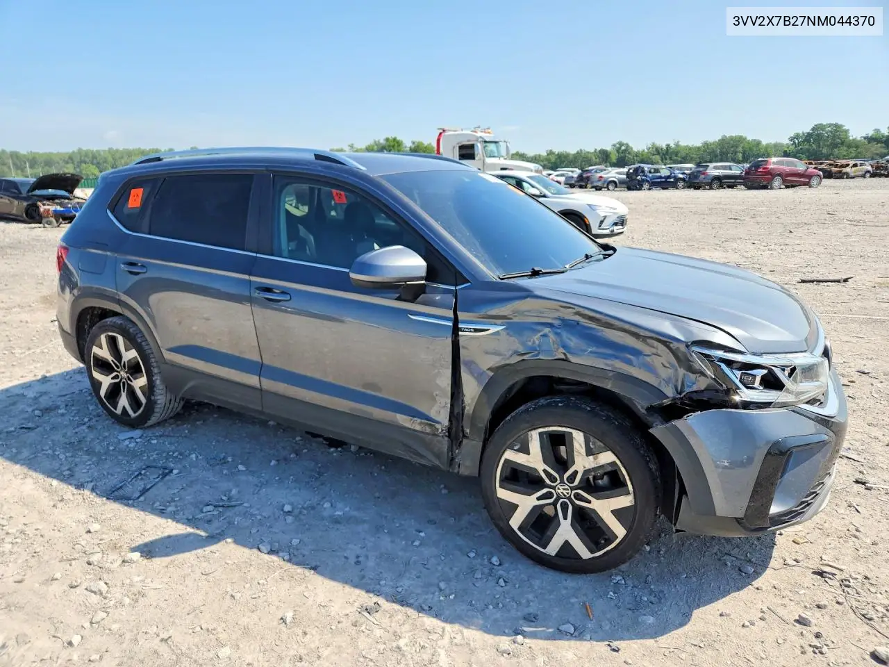 2022 Volkswagen Taos Sel VIN: 3VV2X7B27NM044370 Lot: 59303856