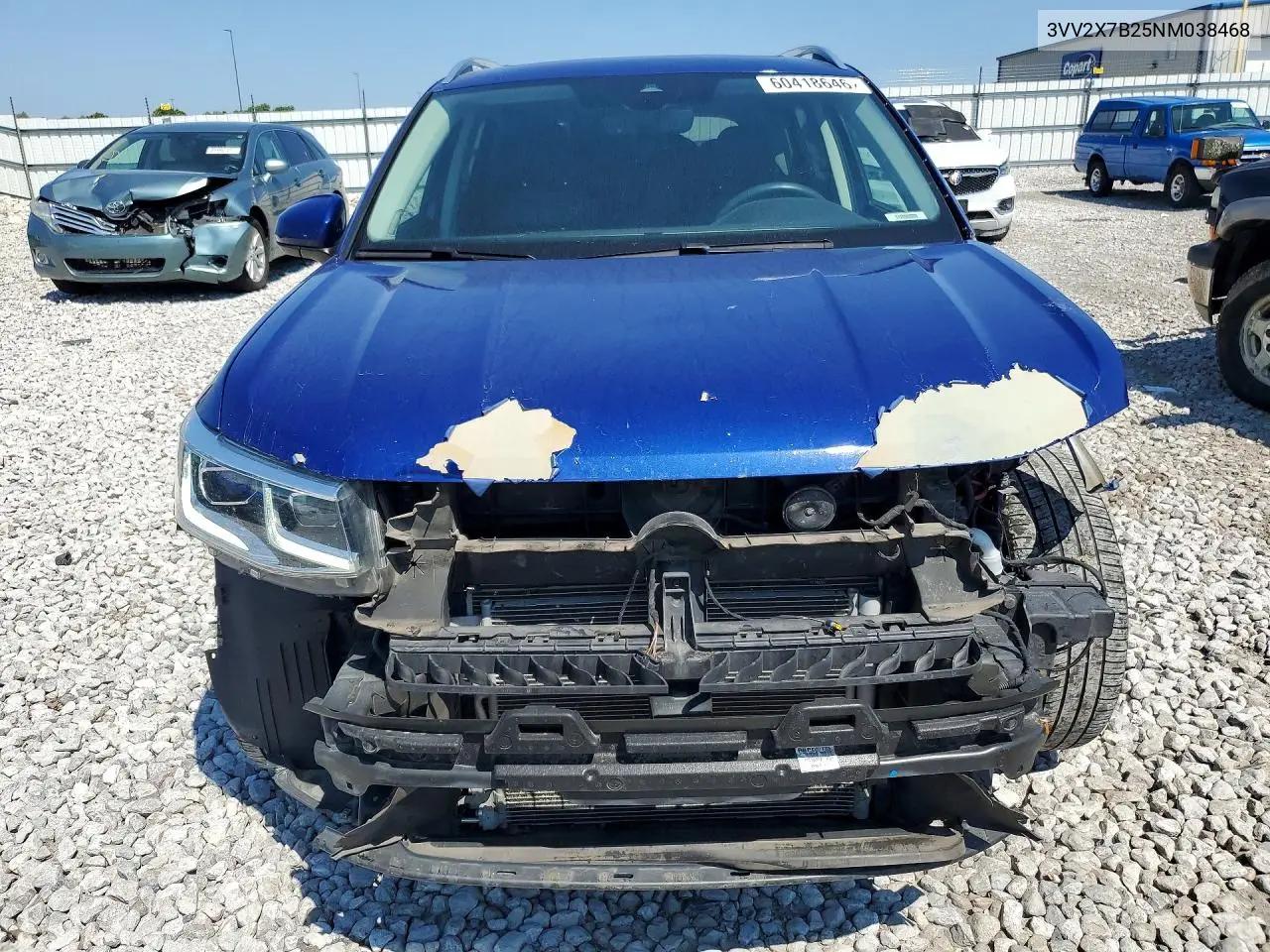 2022 Volkswagen Taos Sel VIN: 3VV2X7B25NM038468 Lot: 60418646