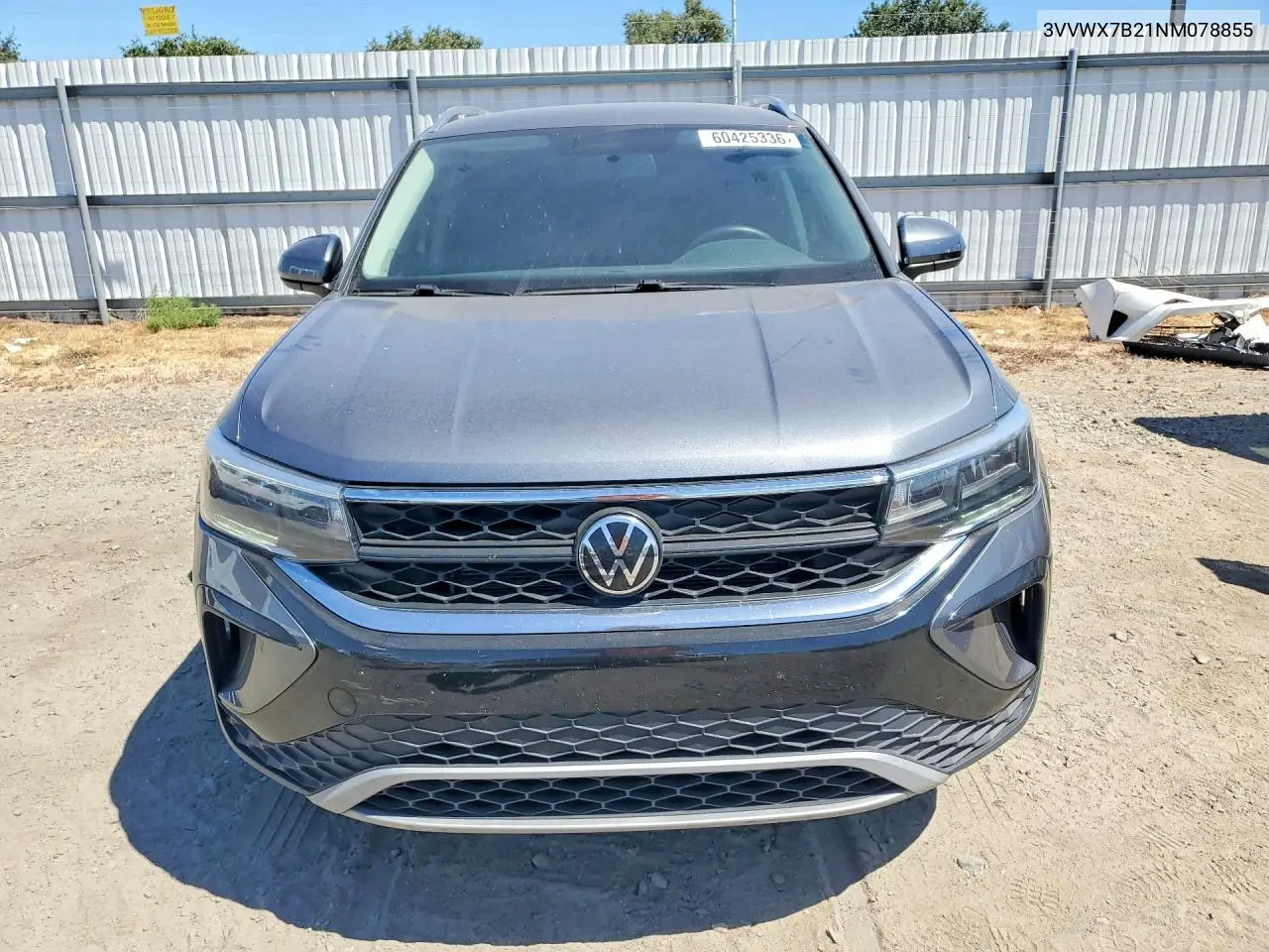 2022 Volkswagen Taos Se VIN: 3VVWX7B21NM078855 Lot: 60425336