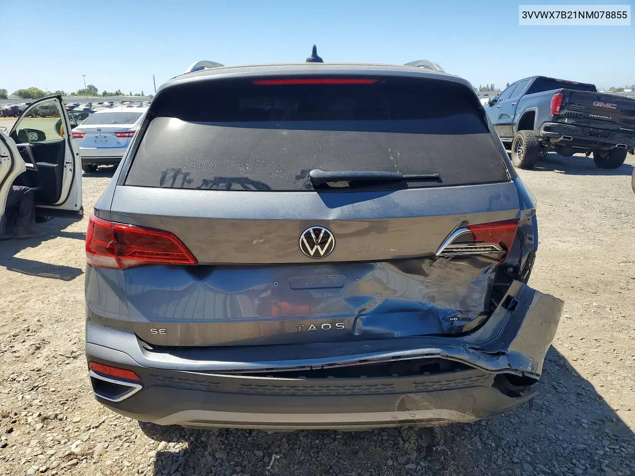 2022 Volkswagen Taos Se VIN: 3VVWX7B21NM078855 Lot: 60425336