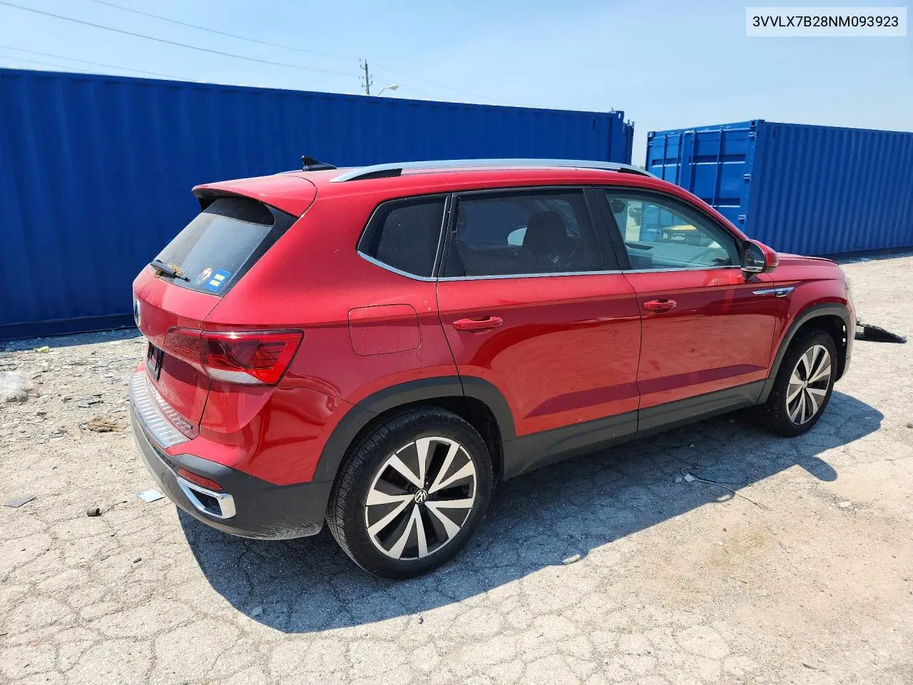 2022 Volkswagen Taos Se Iq Drive VIN: 3VVLX7B28NM093923 Lot: 60455296