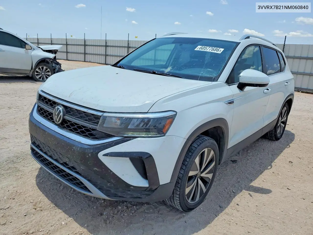 2022 Volkswagen Taos Se VIN: 3VVRX7B21NM060840 Lot: 60577686