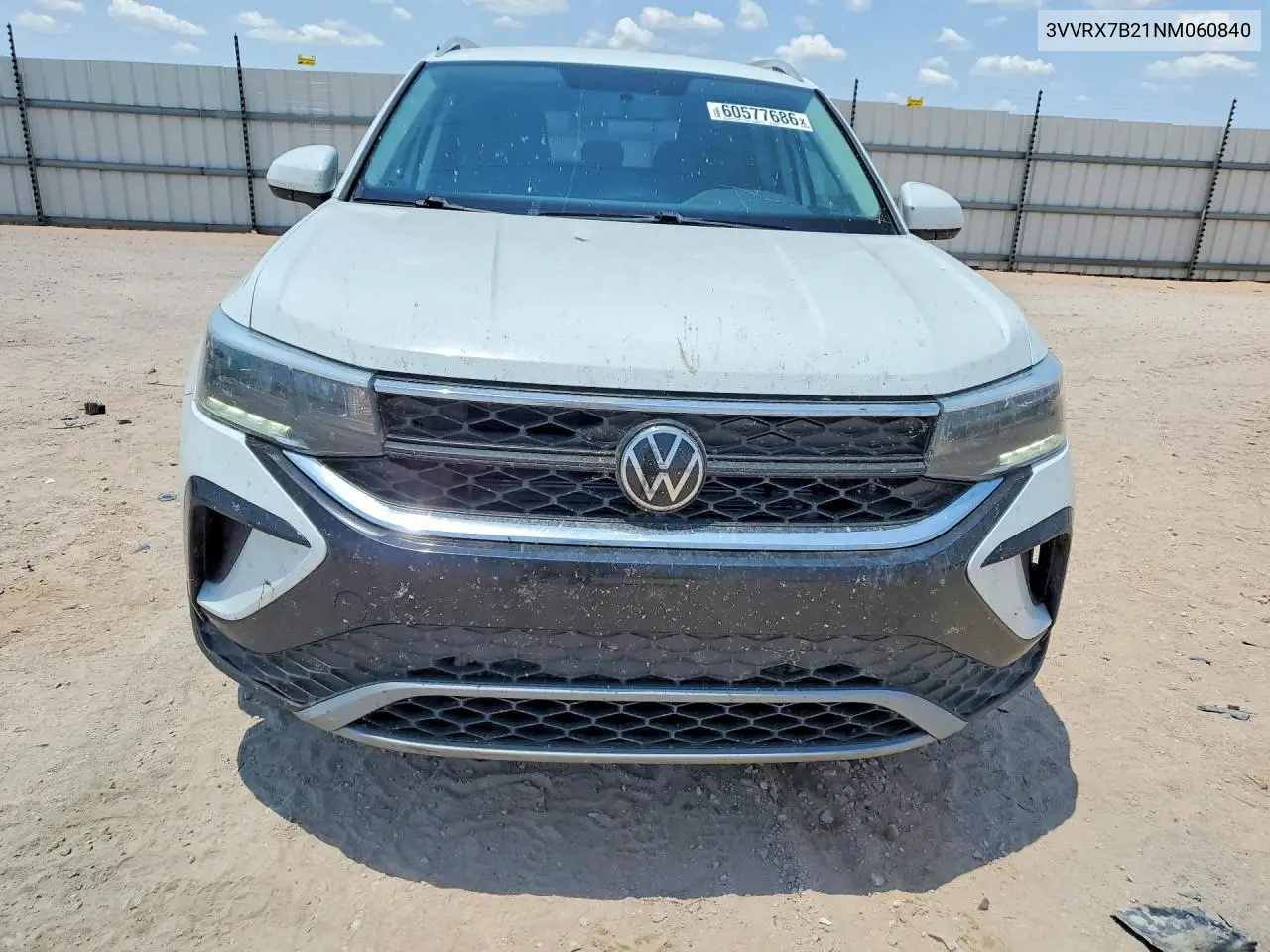 2022 Volkswagen Taos Se VIN: 3VVRX7B21NM060840 Lot: 60577686