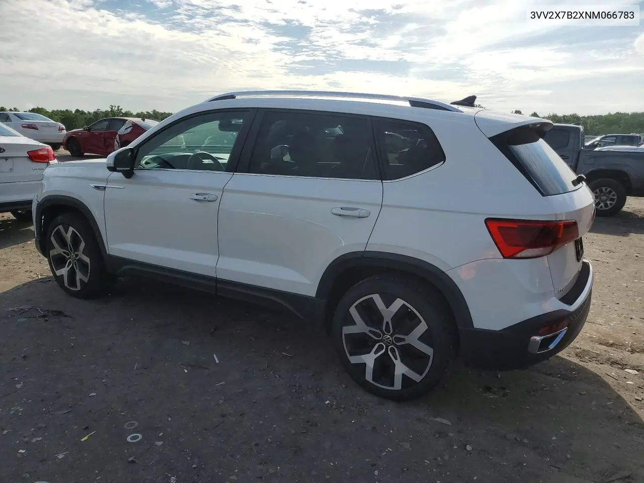 2022 Volkswagen Taos Sel VIN: 3VV2X7B2XNM066783 Lot: 60770406