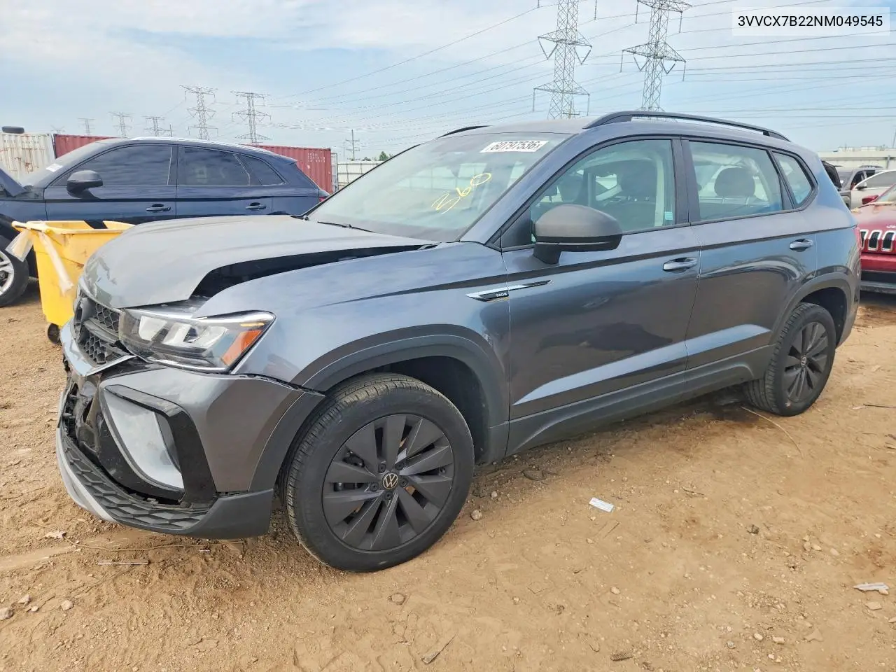2022 Volkswagen Taos S VIN: 3VVCX7B22NM049545 Lot: 60797536