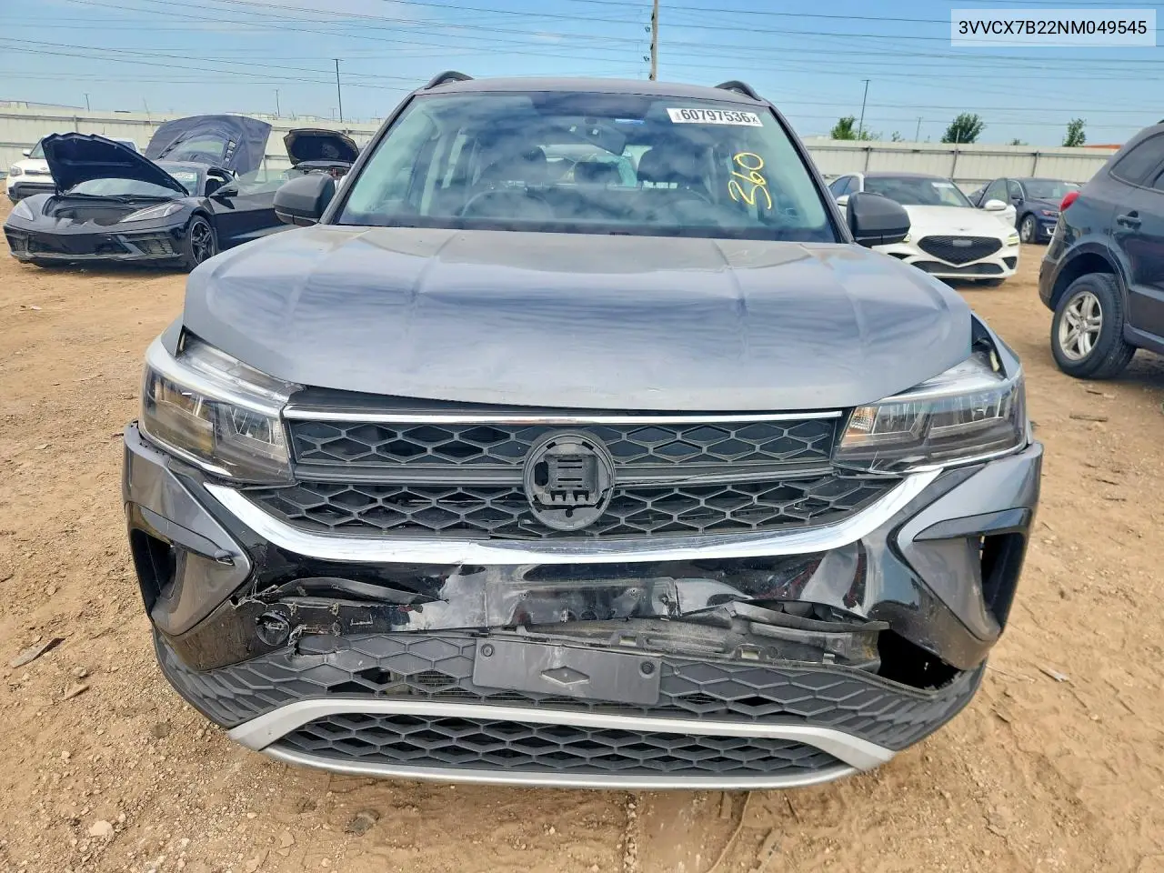 2022 Volkswagen Taos S VIN: 3VVCX7B22NM049545 Lot: 60797536