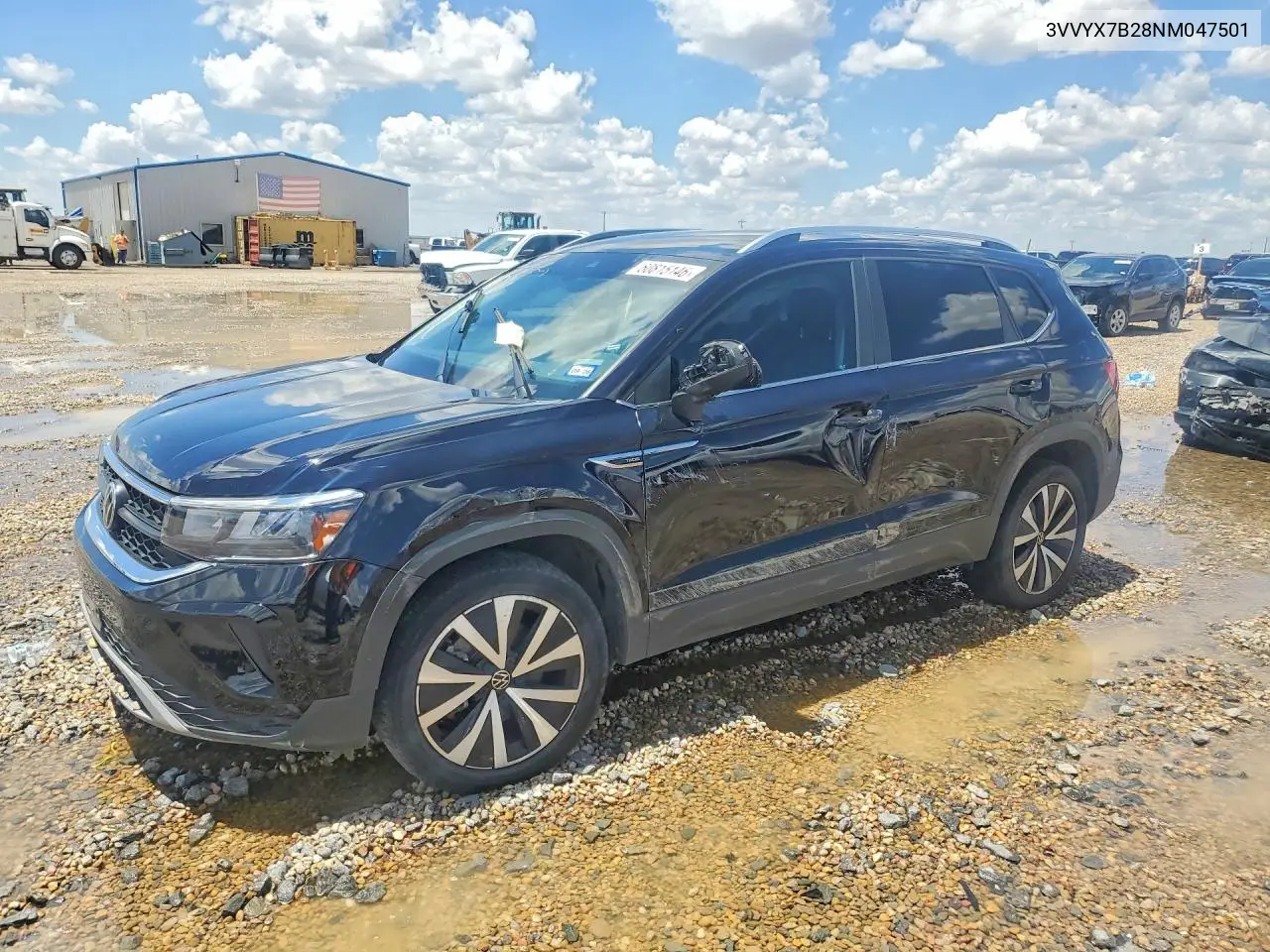 2022 Volkswagen Taos Se VIN: 3VVYX7B28NM047501 Lot: 60815146
