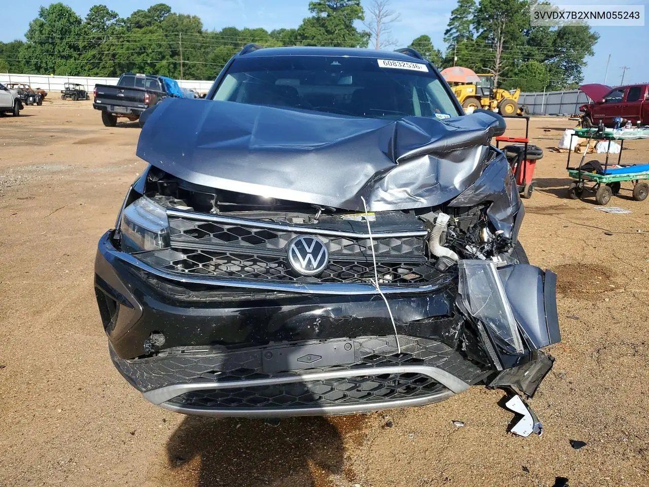 2022 Volkswagen Taos S VIN: 3VVDX7B2XNM055243 Lot: 60832536