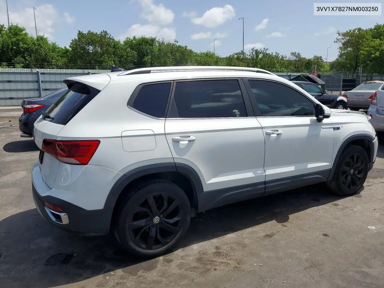 2022 Volkswagen Taos Sel VIN: 3VV1X7B27NM003250 Lot: 60842926