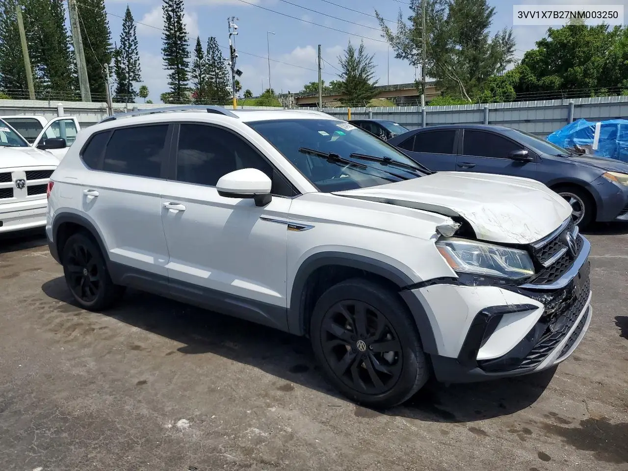 2022 Volkswagen Taos Sel VIN: 3VV1X7B27NM003250 Lot: 60842926