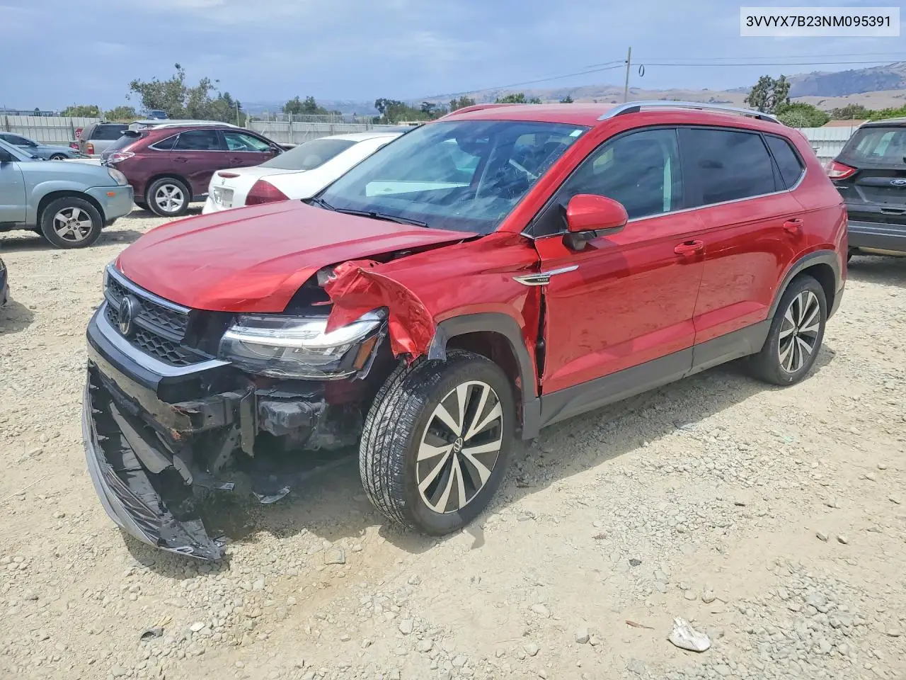 2022 Volkswagen Taos Se VIN: 3VVYX7B23NM095391 Lot: 60849586