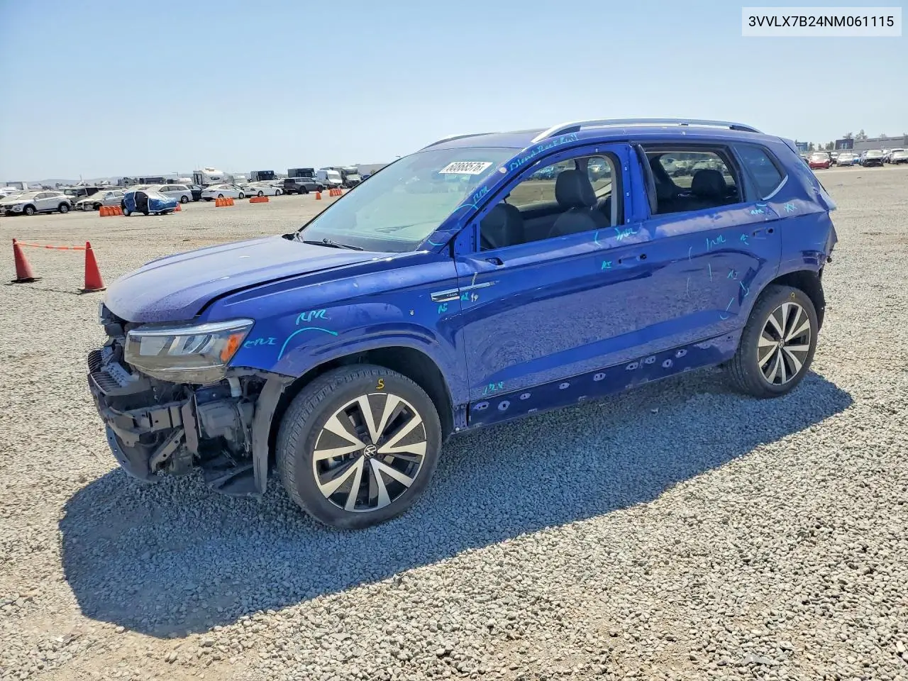 2022 Volkswagen Taos Se Iq Drive VIN: 3VVLX7B24NM061115 Lot: 60868576
