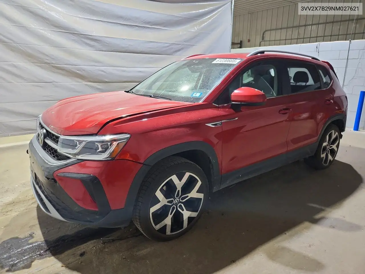 2022 Volkswagen Taos Sel VIN: 3VV2X7B29NM027621 Lot: 61230666