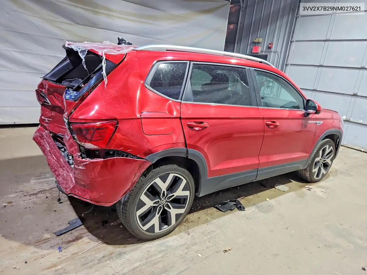 2022 Volkswagen Taos Sel VIN: 3VV2X7B29NM027621 Lot: 61230666