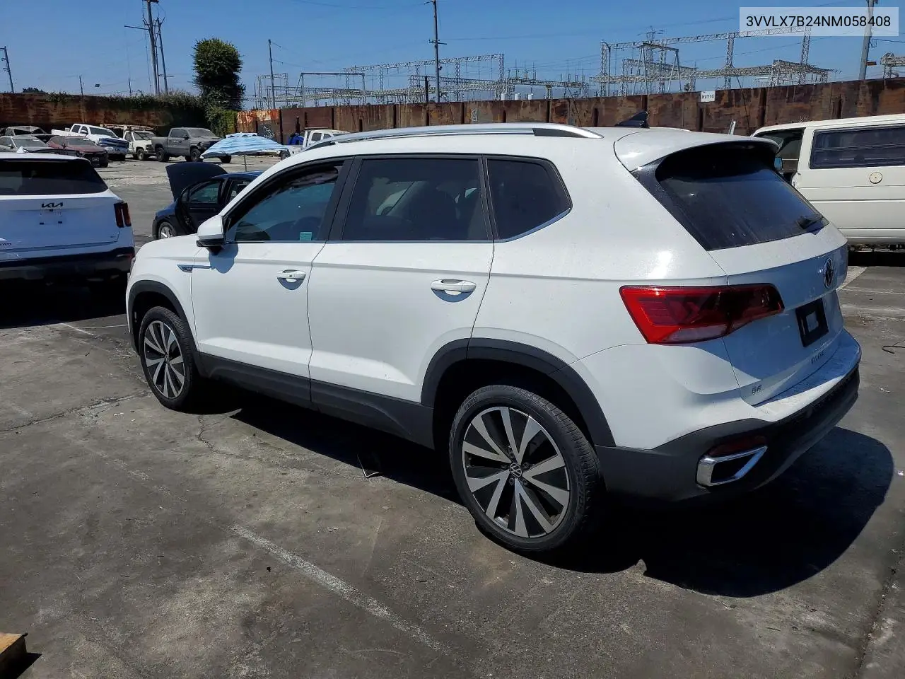 2022 Volkswagen Taos Se Iq Drive VIN: 3VVLX7B24NM058408 Lot: 61410496