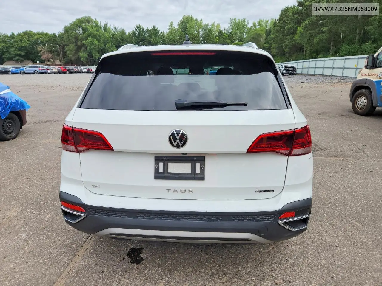 2022 Volkswagen Taos Se VIN: 3VVWX7B25NM058009 Lot: 62007816