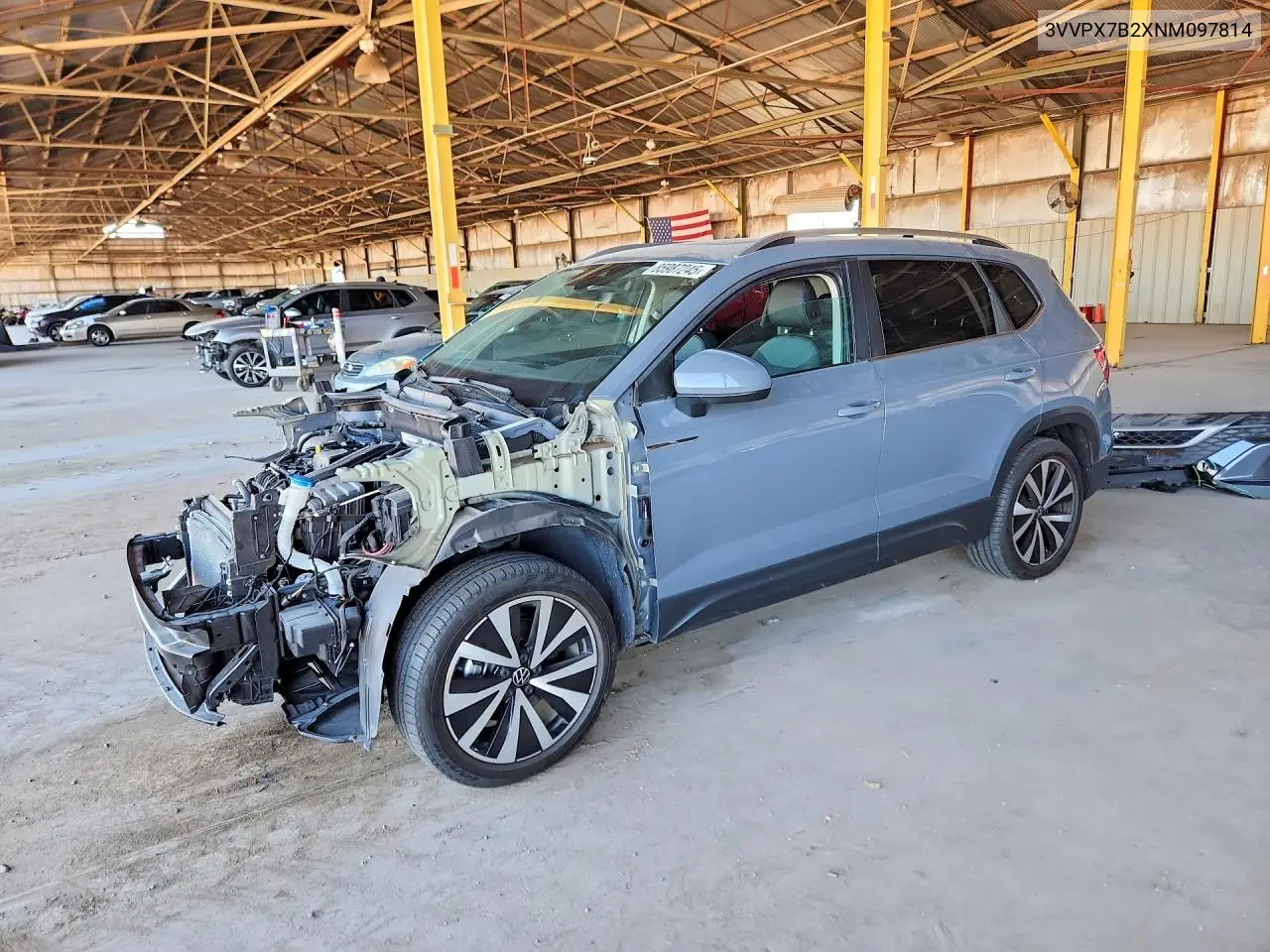 2022 Volkswagen Taos Se Iq Drive VIN: 3VVPX7B2XNM097814 Lot: 85987245