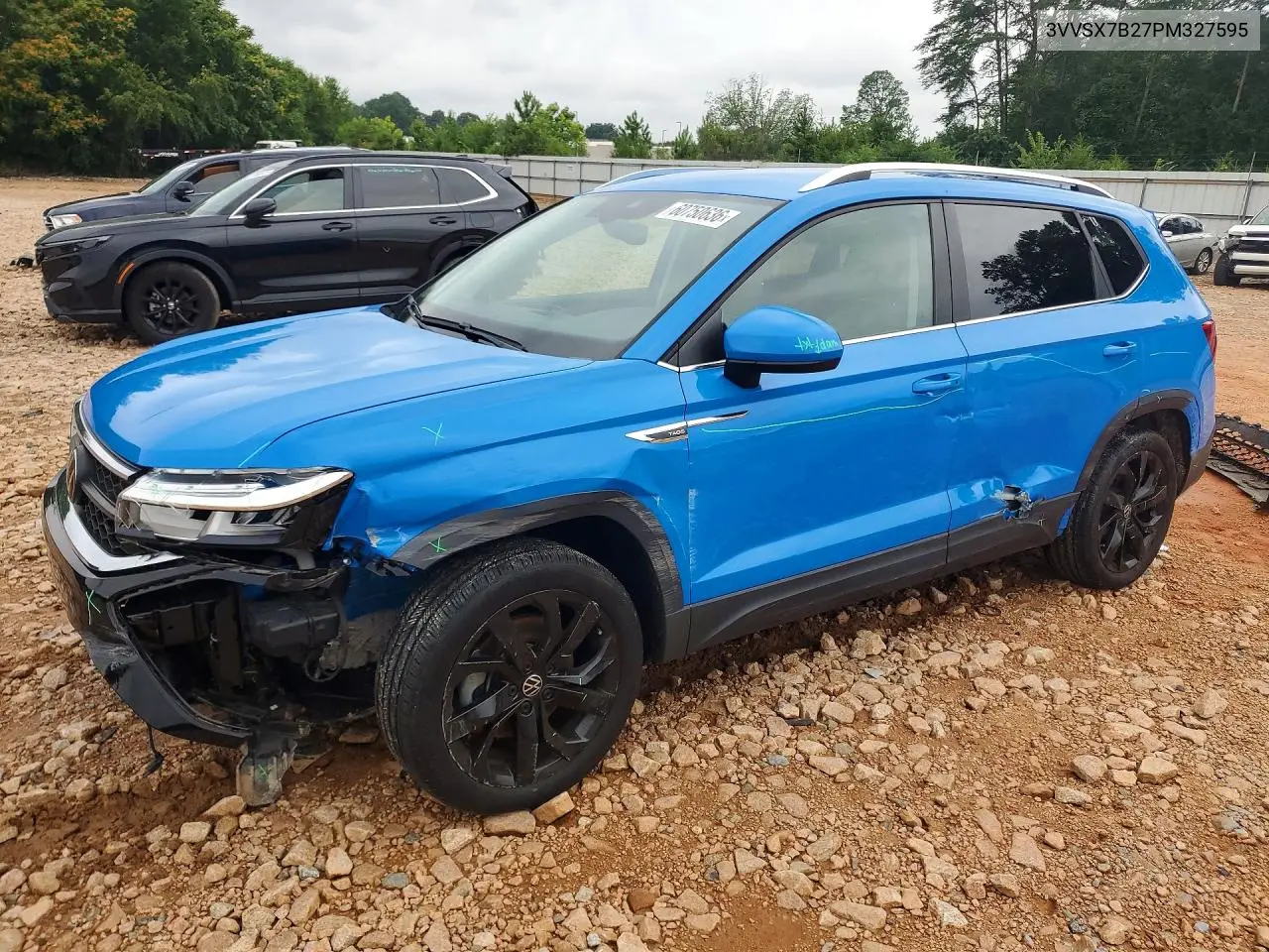 2023 Volkswagen Taos Se VIN: 3VVSX7B27PM327595 Lot: 60750636