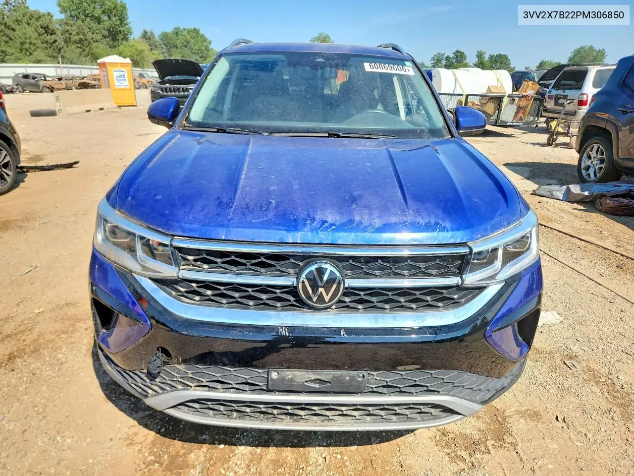 2023 Volkswagen Taos Sel VIN: 3VV2X7B22PM306850 Lot: 60869606